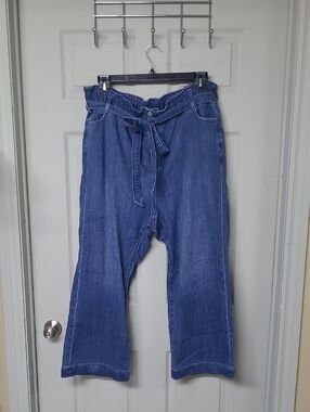 J. Crew Paper-bag Tie-Waist 4 Pockets Wide Leg Pants Size 35 S/N BX563 GUC